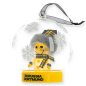 Preview: Borussia Dortmund BVB Christbaumkugel Schneemann mit LED